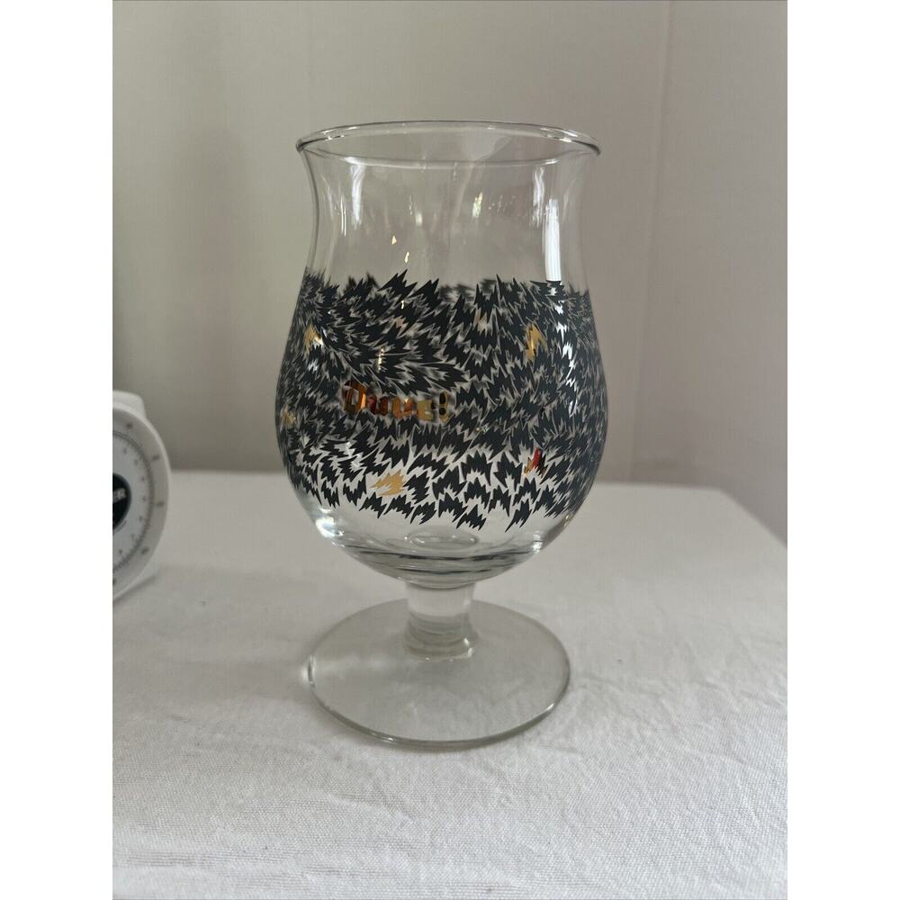 Duvel Beer Tulip Glass Eley Kishimoto Black And Gold Flurry Art Series Barware